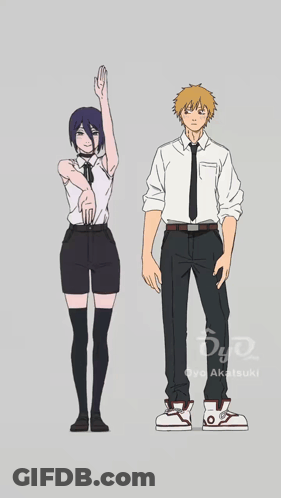 Man And Woman With Hands Up GIF
