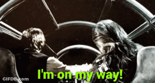 Man And Woman With Im On My Way GIF