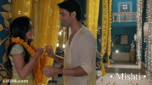 Man And Woman With Mishti GIF