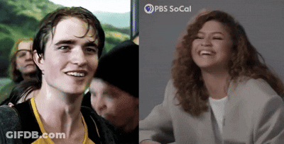 Man And Woman With PBS SoCal On Top GIF