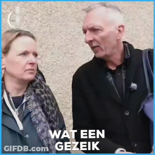 Man And Woman With Wat Een Gezik GIF