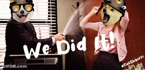 Man And Woman With We Did It GIF