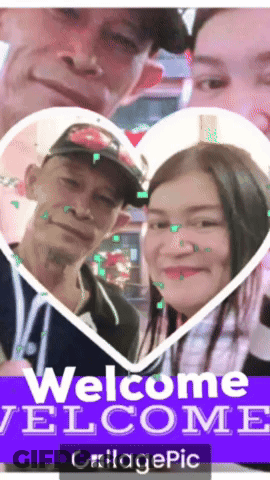 Man And Woman With Welcome Welcome Collagepic GIF