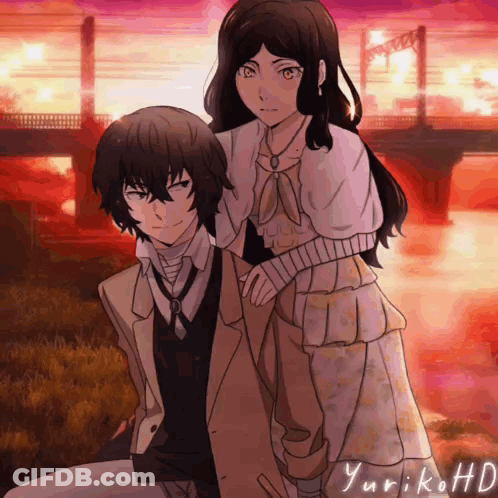 Man And Woman With Yuriko HD GIF