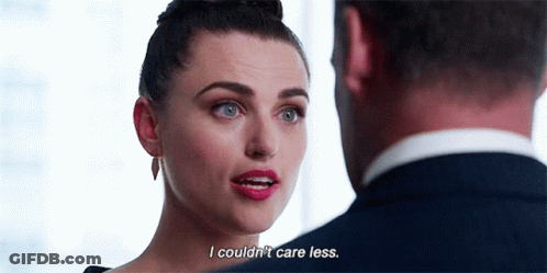 Man And Woman Woman Saying I Couldn't Care Less GIF