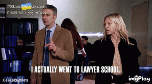 Man And Woman Woman Says I Actually Went To Lawyer School GIF