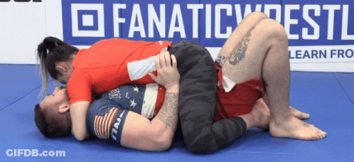 Man And Woman Wrestling GIF