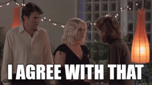 Man And Women Saying I Agree GIF