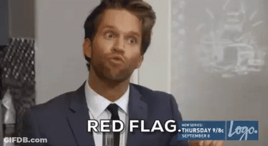 Man Angry Red Flag GIF