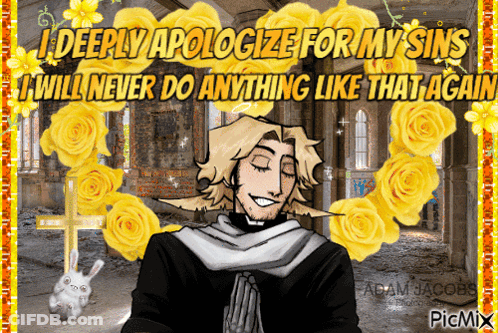 Man Apologizing For Sins GIF