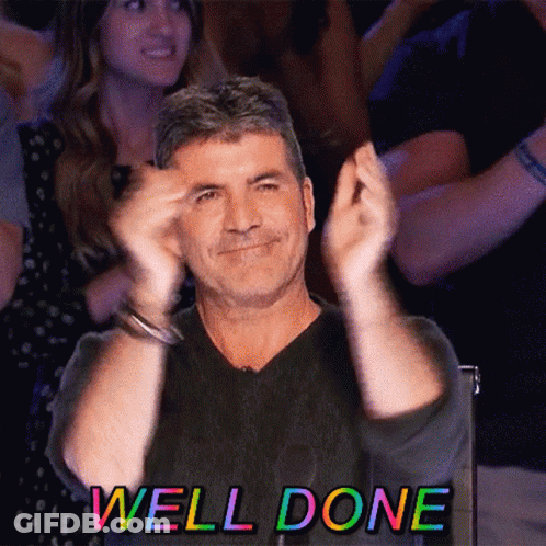 Man Applauding In Front Of Crowd Saying Well Done GIF