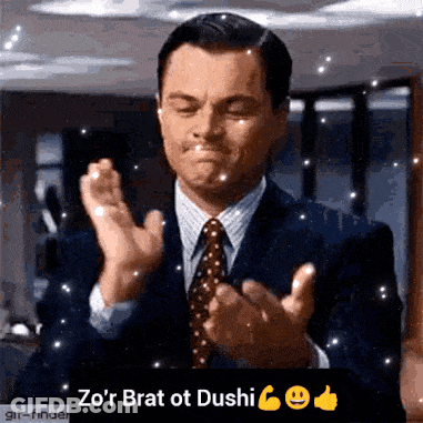 Man Applauds Zo 'R Brat Ot Dushi GIF
