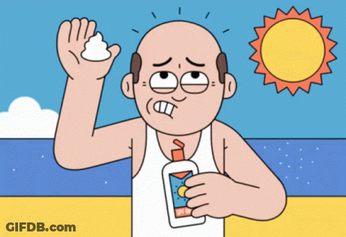 Man Applying Sunscreen To Face GIF