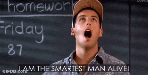 Man Arms Outstretched I Am The Smartest Man Alive GIF