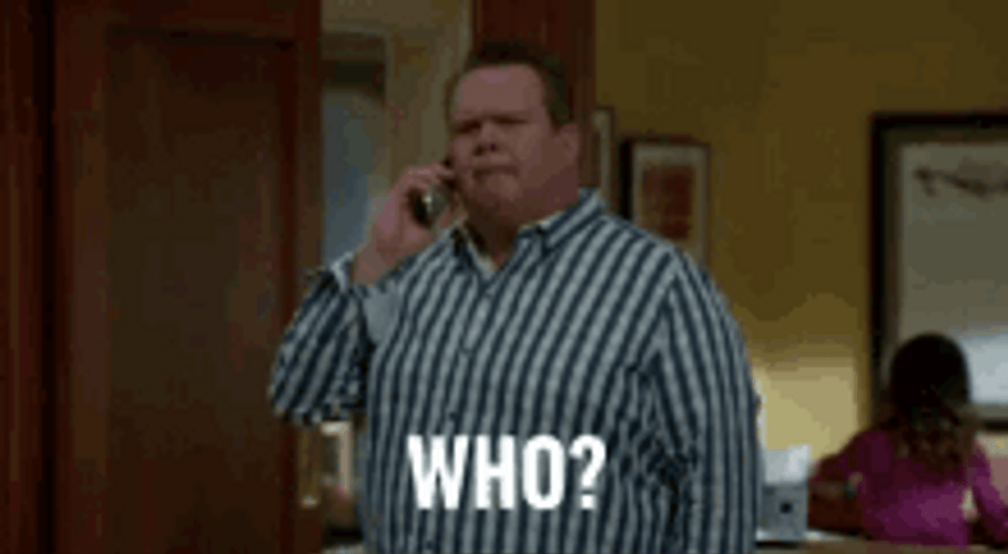 Man Asking Who GIF