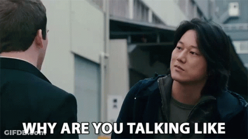 Man Asking Why Are You Talking Like GIF