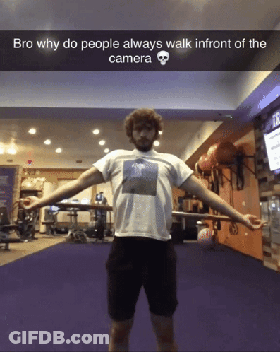 Man Asking Why People Walk In Front GIF