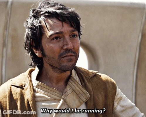 Man Asking Why Would He Be Running GIF