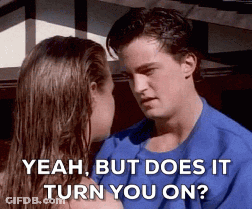 Man Asking Woman If She's Okay GIF