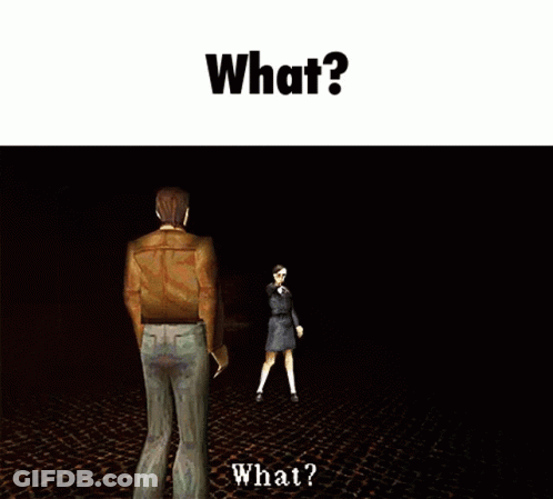 Man Asking Woman What In The Dark GIF