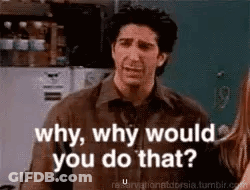 Man Asking Woman Why GIF