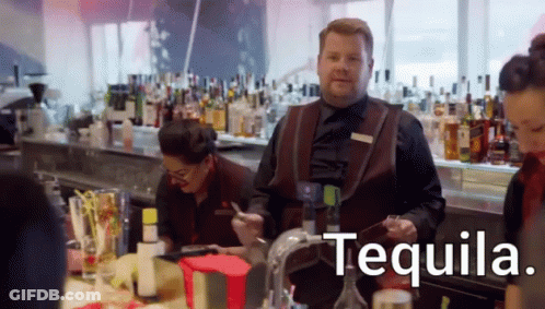 Man At Bar Saying Tequila GIF