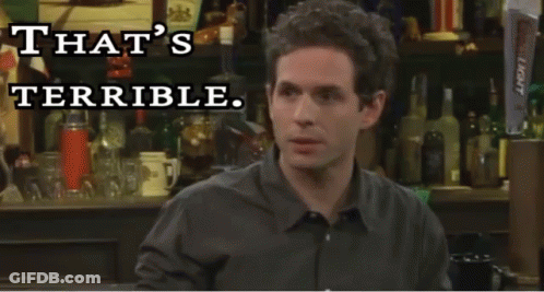 Man At Bar Saying That's Terrible GIF