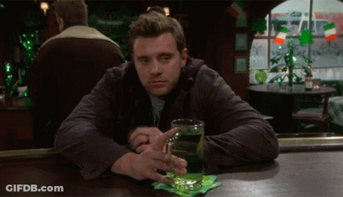 Man At Bar With Beer GIF