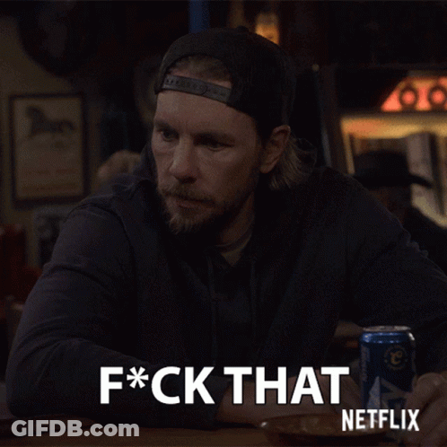Man At Bar With Beer Saying F Ck That GIF