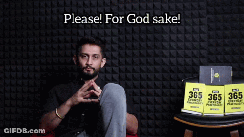 Man At Black Wall Saying Please For God Sake GIF