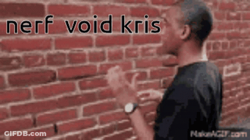Man At Brick Wall Nerf Void Kris GIF