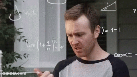 Man At Chalkboard With Math Equations GIF