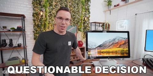 Man At Computer Questionable Decision GIF