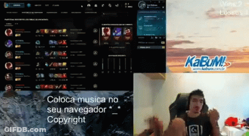 Man At Computer Saying Coloca Musica No Seu Navegador Copyright GIF