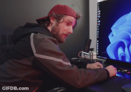 Man At Computer Saying Nooo GIF
