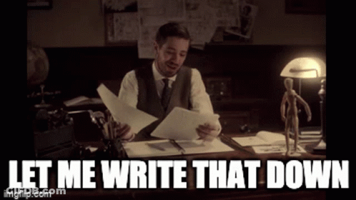 Man At Desk Papers Let Me Write That Down GIF