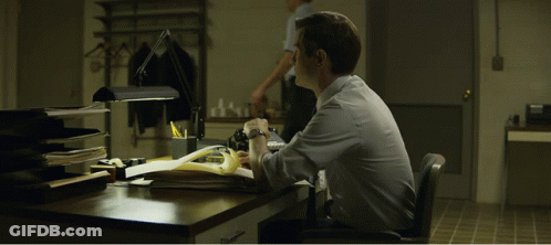 Man At Desk Saying He's Got Friends GIF