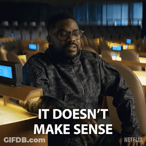 Man At Desk Saying It Doesn't Make Sense GIF