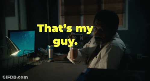 Man At Desk Saying That's My Guy GIF