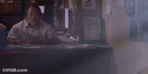 Man At Desk Saying What's Going On GIF