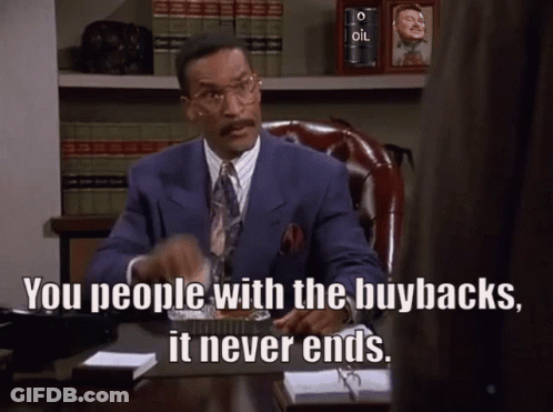 Man At Desk Saying You People With The Buybacks It Never Ends GIF