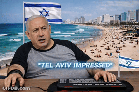 Man At Desk Says Tel Aviv Impressed GIF