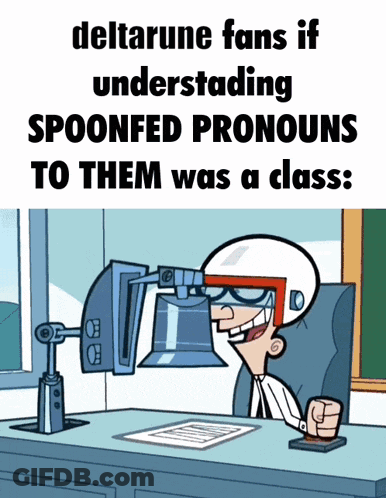 Man At Desk Spoonfed Pronouns GIF
