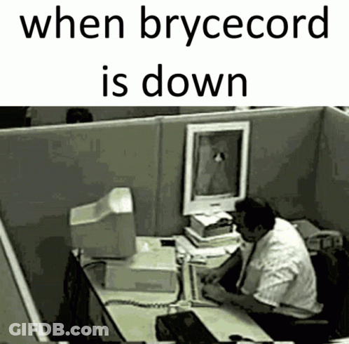 Man At Desk When Brycecord Is Down GIF
