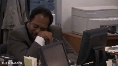 Man At Desk With Dell Monitor GIF