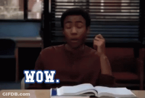 Man At Desk With Eyes Closed Saying Wow GIF