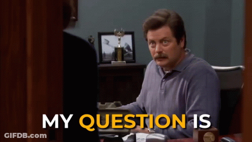 Man At Desk With Screen Saying My Question Is GIF