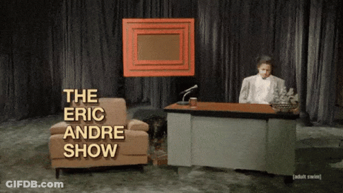 Man At Desk With The Eric Andre Show GIF