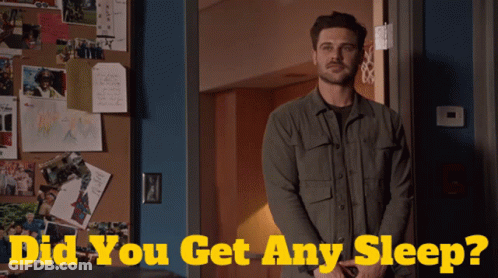 Man At Door Saying Did You Get Any Sleep GIF