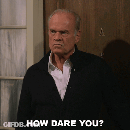 Man At Door Saying How Dare You GIF